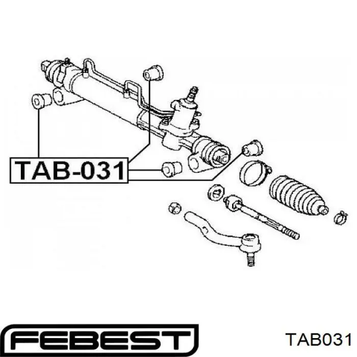 Сайлентблок крепления рулевой рейки Febest TAB031