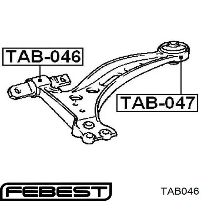 Купить TAB046 Febest Сайлентблок нижний передней подвески