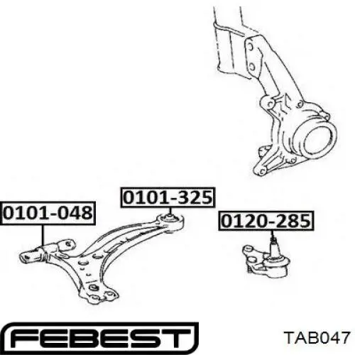 TAB047 Febest Сайлентблок нижнего переднего рычага