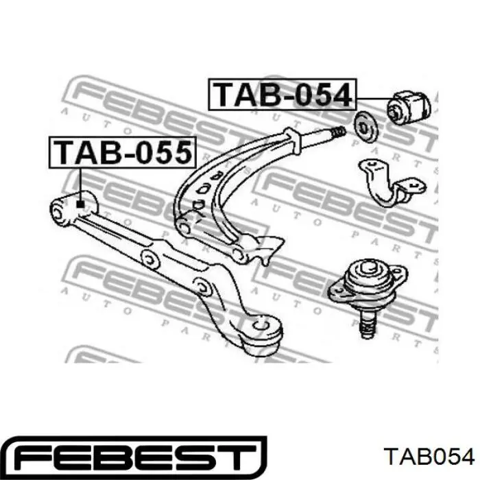 TAB054 Febest сайлентблок переднего нижнего рычага