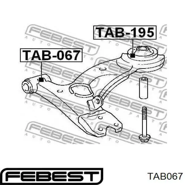 Купить TAB067 Febest Сайлентблок нижний передней подвески