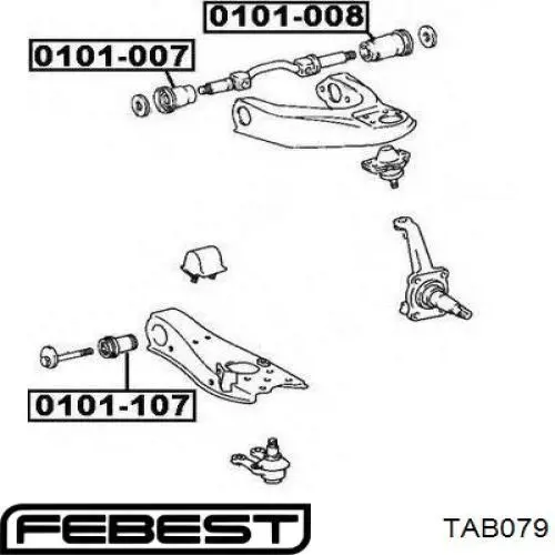 Сайлентблок верхнего рычага передней подвески Febest TAB079 цена, от 6.29 USD