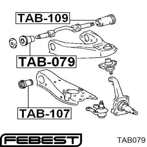 Сайлентблок переднего верхнего рычага TAB079 Febest