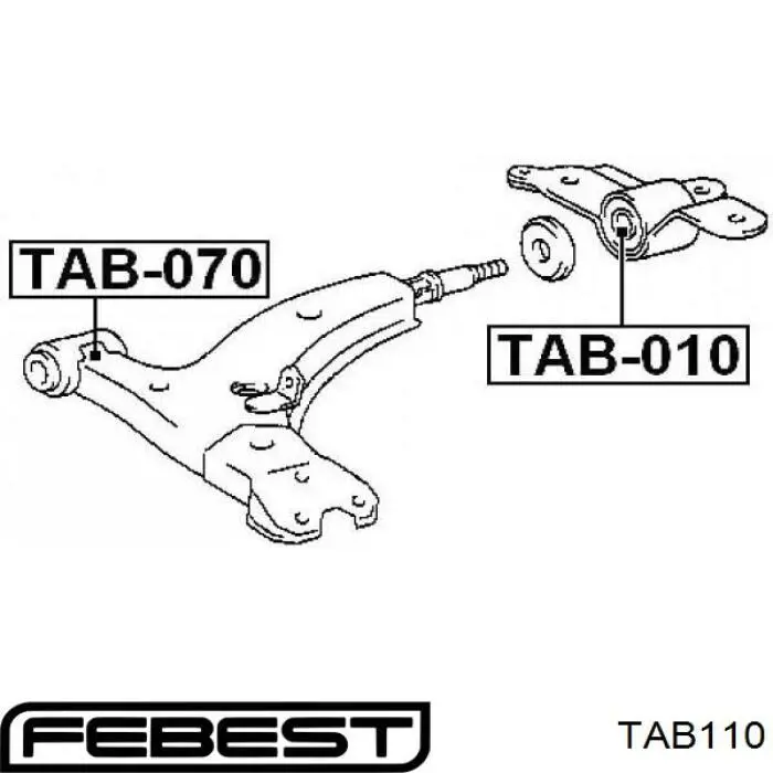 Сайлентблок переднего нижнего рычага Febest TAB110