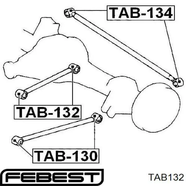 Купить TAB132 Febest Сайлентблок заднего продольного верхнего рычага