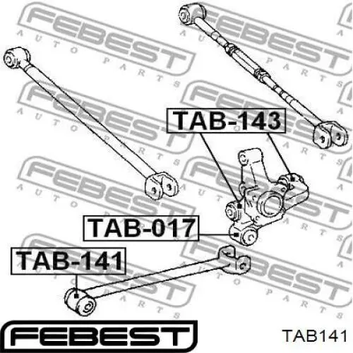 Купить TAB141 Febest Сайлентблок задней продольной тяги