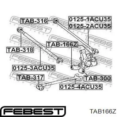 Сайлентблок задней подвески Febest TAB166Z