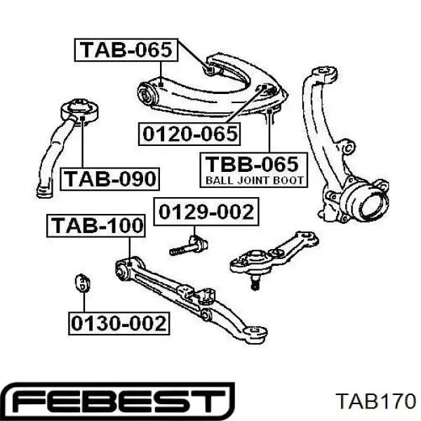 Сайлентблок переднего нижнего рычага Febest TAB170