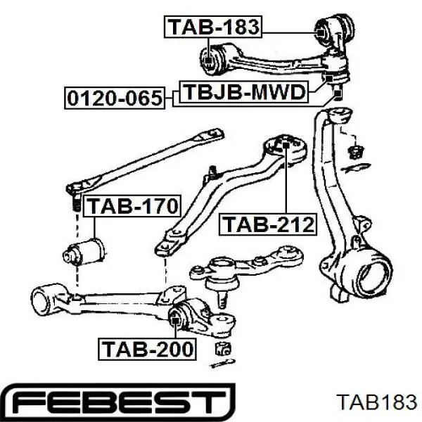 Купить TAB183 Febest Сайлентблок переднего верхнего рычага