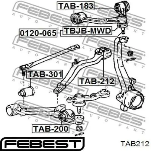 Купить TAB212 Febest Сайлентблок нижний передней подвески