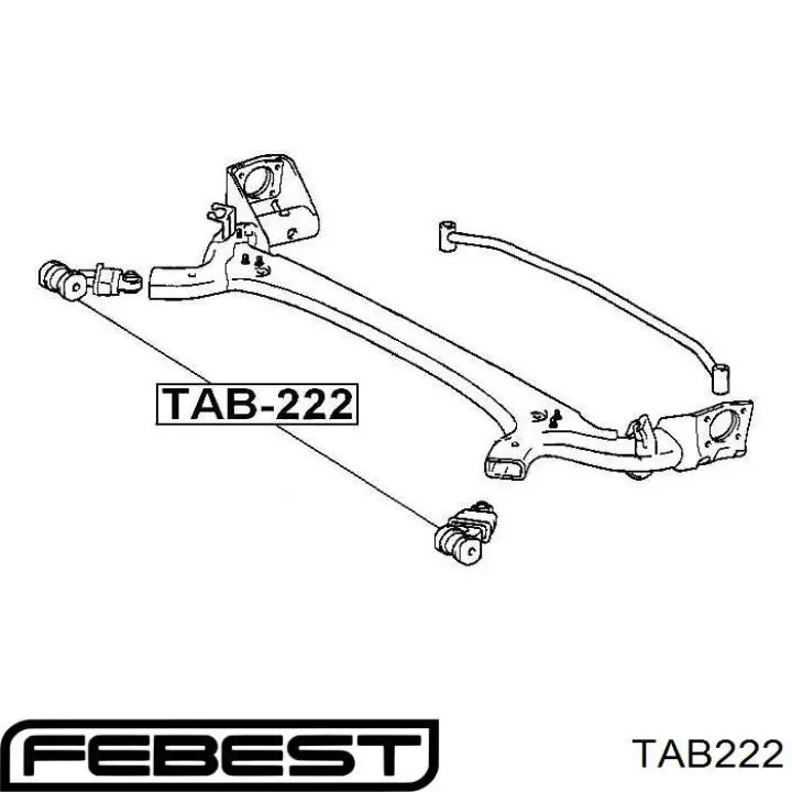 Сайлентблок заднего подрамника Febest TAB222 цена, от 12.65 USD