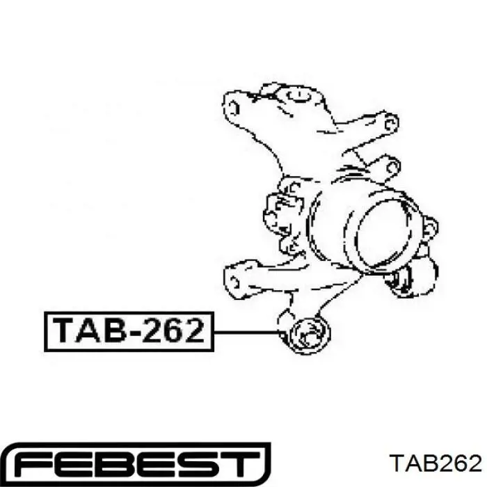 Сайлентблок цапфы задней TAB262 Febest
