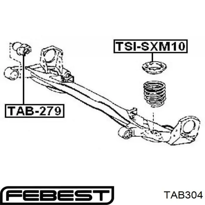 Сайлентблок задней балки TAB304 Febest