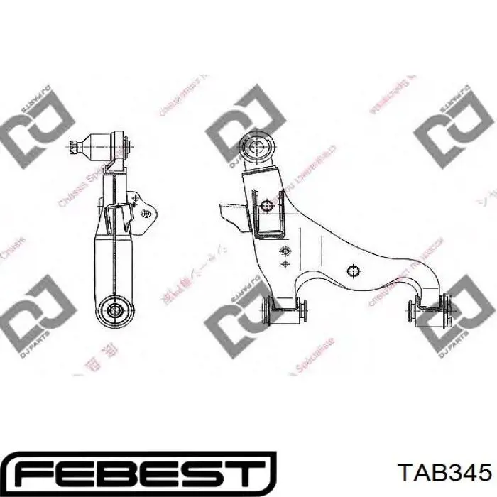 Сайлентблок переднего нижнего рычага Febest TAB345