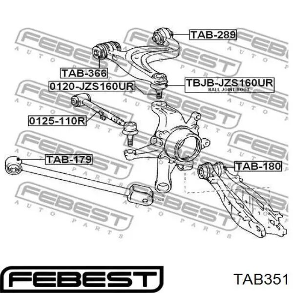 Сайлентблок задней рессоры задний Q-fix Q0050374 цена, от 8.25 USD