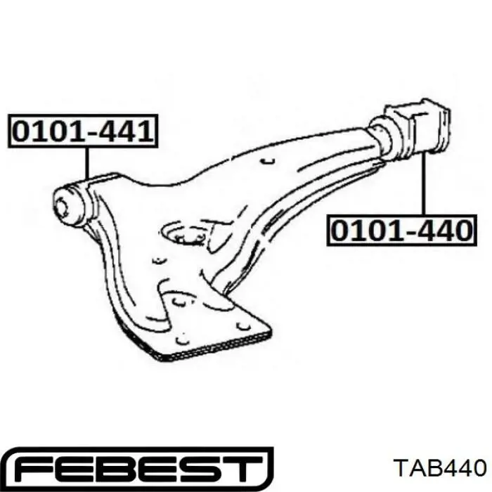 Сайлентблок передней подвески Febest TAB440 цена, от 4.37 USD