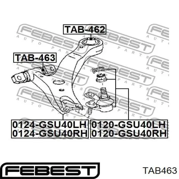 Сайлентблок передней подвески Moog TOSB17869 цена, от 19.28 USD
