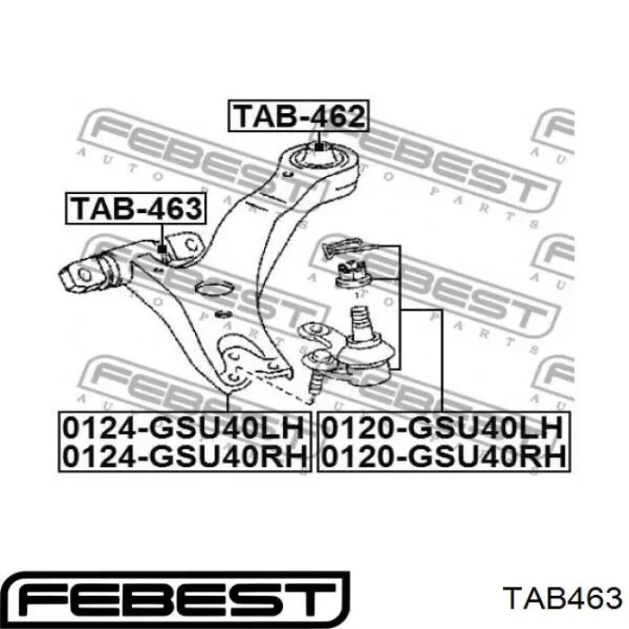 Купить TOSB17869 Moog Сайлентблок нижний передней подвески