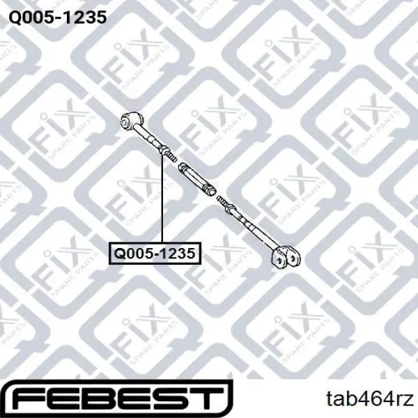 Сайлентблок тяги поперечной (задней подвески) FEBEST TAB464RZ