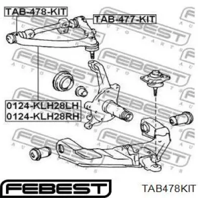 Сайлентблок верхнего рычага передней подвески Febest TAB478KIT цена, от 14.84 USD