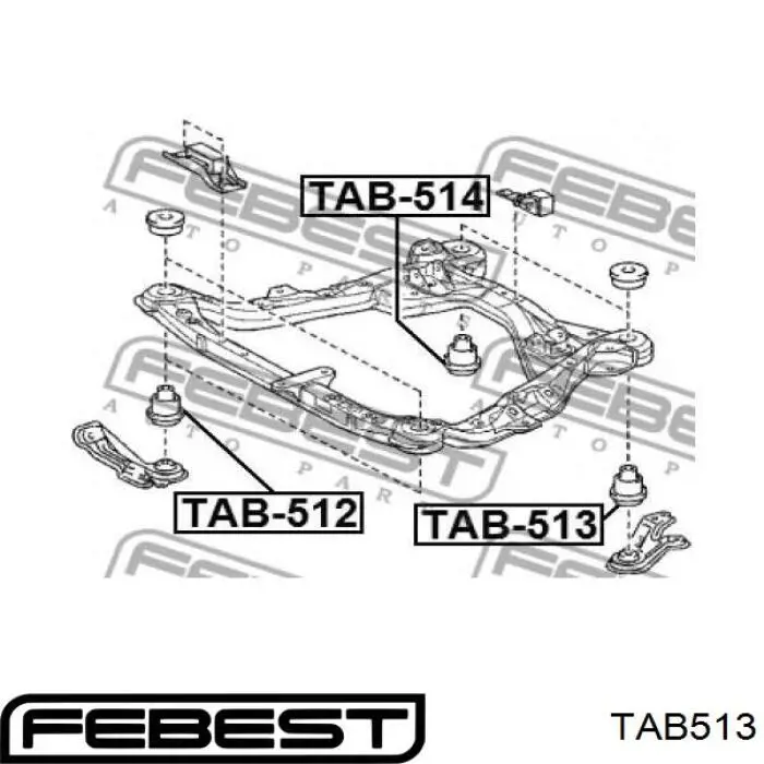 Сайлентблок TAB513 Febest