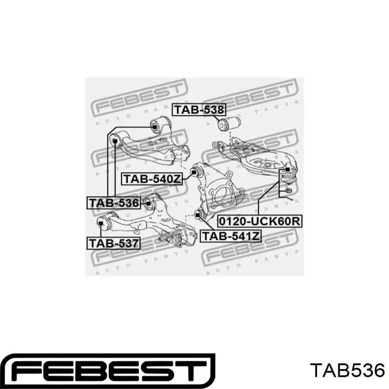 Сайлентблок заднего нижнего рычага RXU1065 Caster