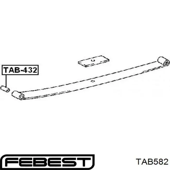 Купить TAB582 Febest Сайлентблок (втулка) рессоры передней