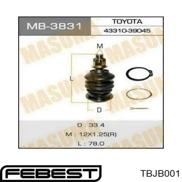 Пыльник опоры шаровой нижней TBJB001 Febest