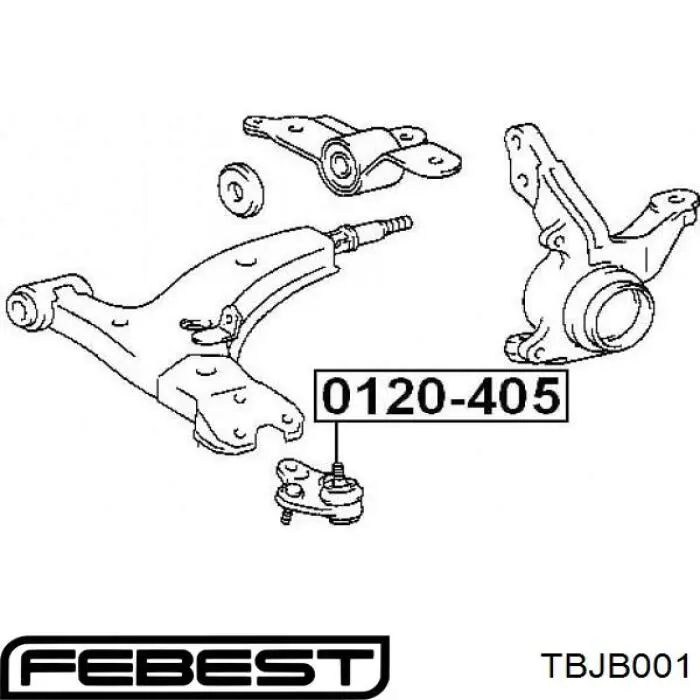 TBJB001 Febest Пыльник опоры шаровой нижней