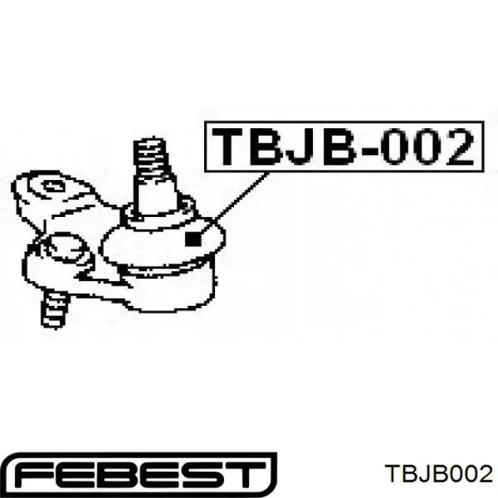 Rótula de suspensión inferior TBJB002 Febest