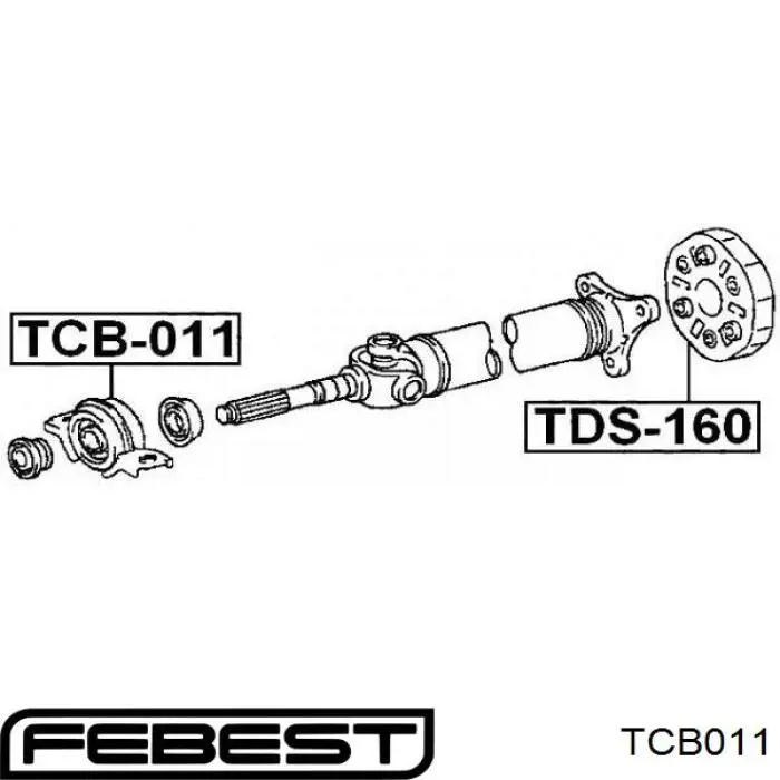Suspensión, árbol de transmisión TCB011 Febest