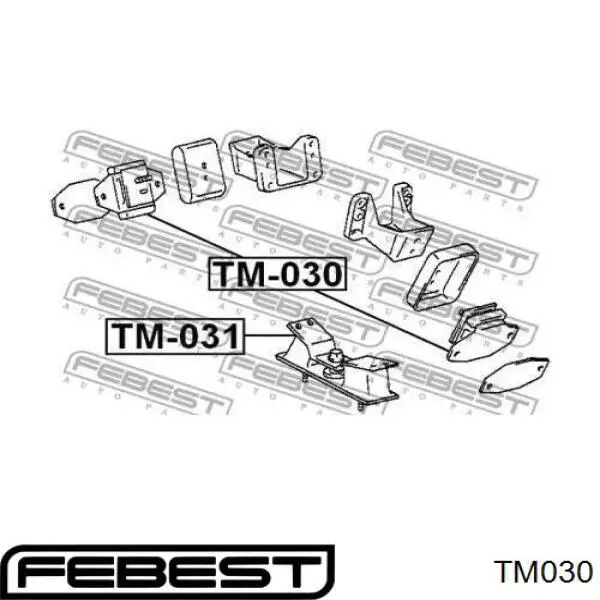 Подушка (опора) двигателя левая/правая Febest TM030