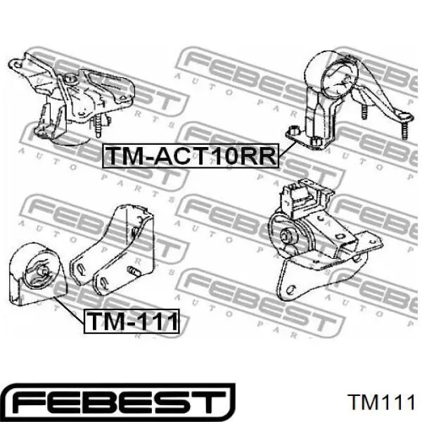 Гидроопора двигателя передняя Febest TM111 цена, от 5.71 USD