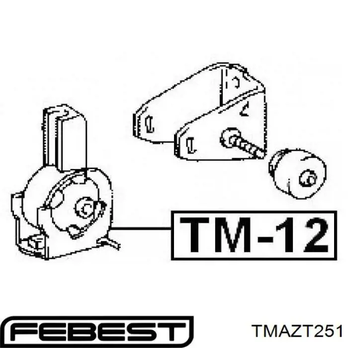 Купить TMAZT251 Febest Передняя опора двигателя