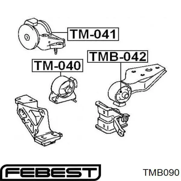 TMB-090 Febest coxim (suporte esquerdo de motor)