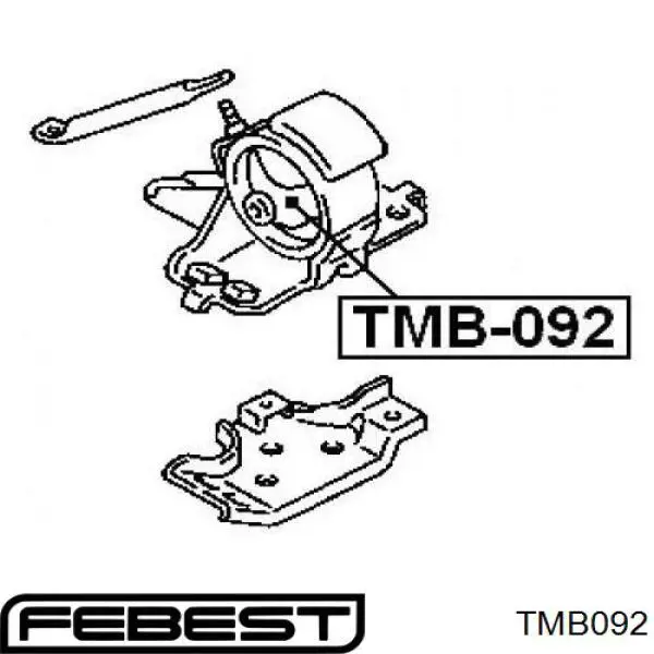TMB092 Febest подушка (опора двигателя левая)