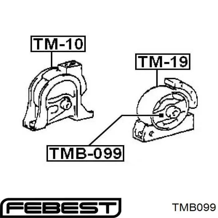 T0930F RBI Подушка передней опоры двигателя