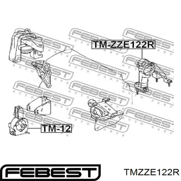 Задняя опора двигателя TMZZE122R Febest