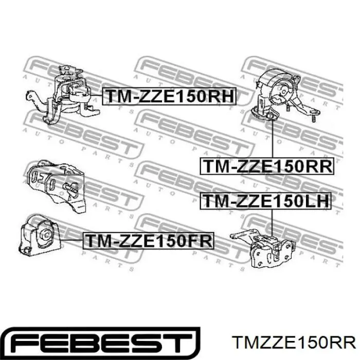 Soporte de motor trasero TMZZE150RR Febest