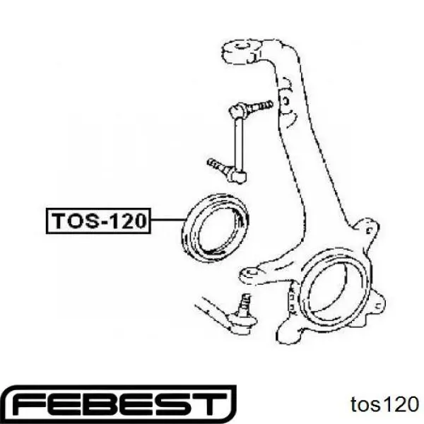 Сальник передней ступицы Febest TOS120