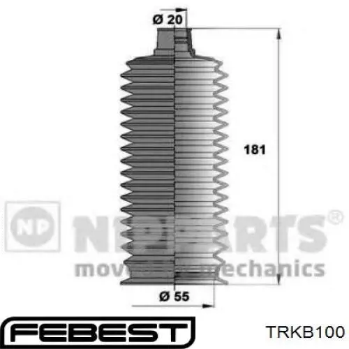 Пыльник рулевой рейки TRKB100 Febest
