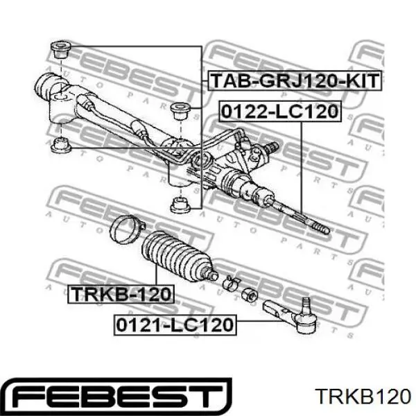 Пыльник рулевой рейки TRKB120 Febest