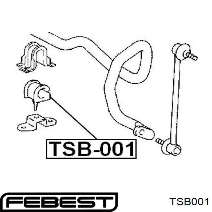 Купить TSB001 Febest Втулки переднего стабилизатора