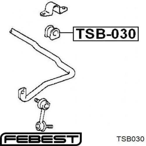 Купить TSB030 Febest Втулки переднего стабилизатора