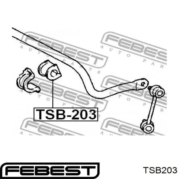 Casquillo de barra estabilizadora trasera TSB203 Febest