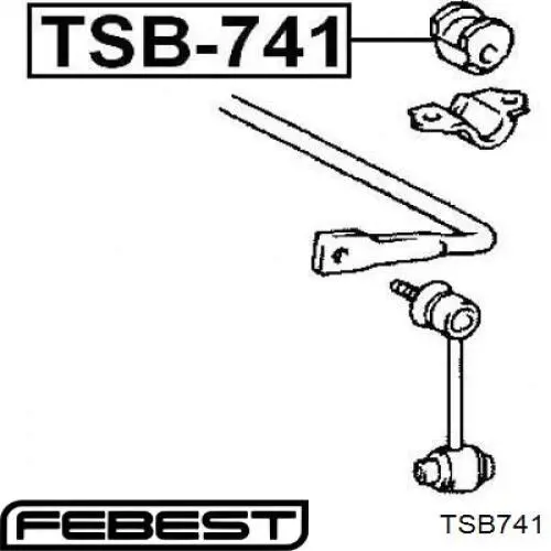 Купить TSB741 Febest Втулка заднего стабилизатора