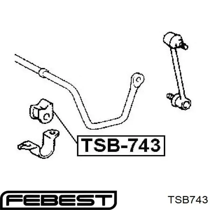 Втулка стабилизатора TSB743 Febest