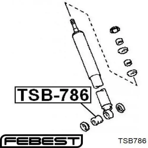 Купить TSB786 Febest Втулка заднего амортизатора