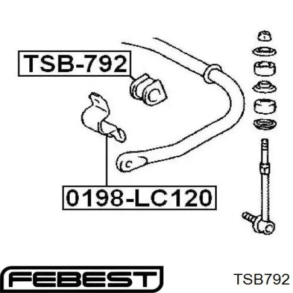 Втулка стабилизатора TSB792 Febest