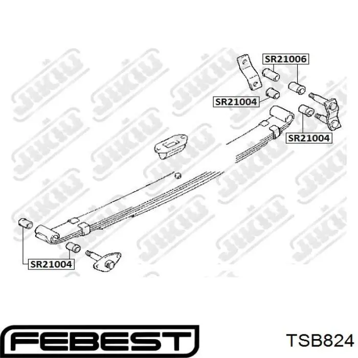 Сайлентблок задней рессоры задний Q0050365 Q-fix